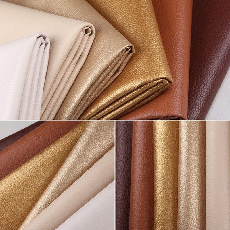 ZIIYAN 24 Pieces 8"x13.4"(20x34cm) Colored Faux PU Leather Sheets Upholstery Crafts Fabric for Bag Making, Hat Making, Hair Crafts Making, DIY Jewelry Making, Sewing, Shoe Making - Image 4